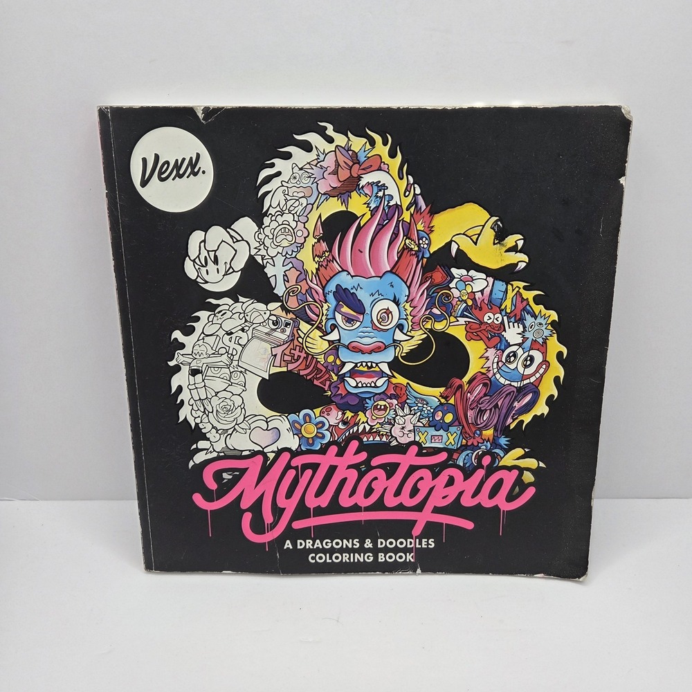 Mythotopia Dragons Doodles Coloring Book Vexx Street Art Adult Coloring